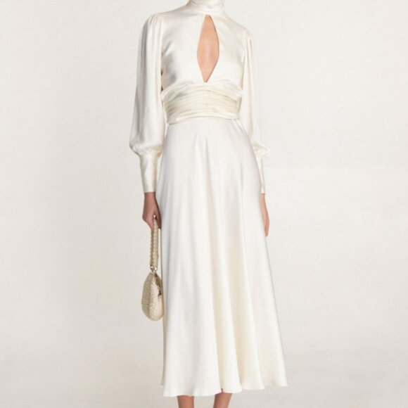 Orseund Iris Dresses & Skirts - Orseund Iris Night Out Maxi Dress in white Silk